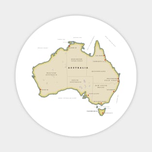 Map of Australia Magnet